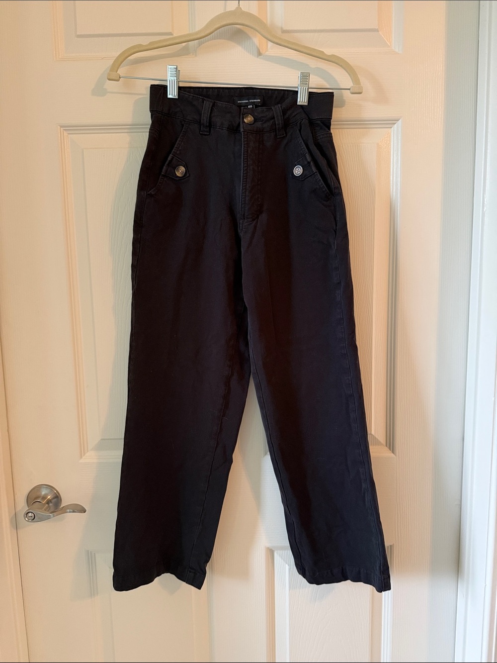 Universal Standard Black Cropped Wide-Leg Pants